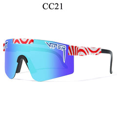 Fashion sunglasses shades with black frames and tinted lenses, stylishly displayed on a white background.