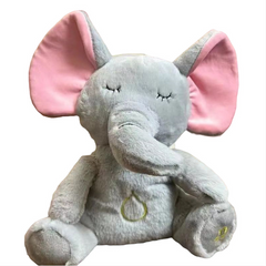 Soft plush baby music toy with a playful animal design, featuring colorful fabrics and a built-in music box for soothing sounds.