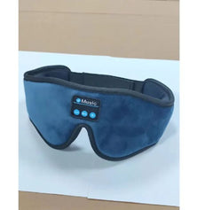 3D Eye Mask Bluetooth headphones with stereo sound, featuring a sleek black design and built-in controls for unlimited music.