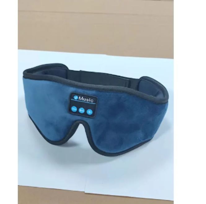 3D eye mask Bluetooth headset with stereo sound and unlimited music capability, designed for comfortable sleep and listening.