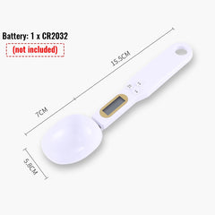 Digital measuring spoon scale from My Store, compact mini kitchen tool with digital display for precise weight measurement.