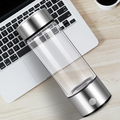 Hydrogen water cup from My Store with a sleek design, transparent body, and lid, used for drinking hydrogen-enriched water.