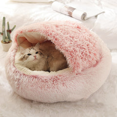 Comfortable 2-in-1 pet bed from My Store, featuring soft cushions and a cozy sleeping area for dogs and cats.
