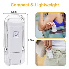 LED USB rechargeable book light from My Store, designed for eye protection during reading, with adjustable brightness and compact design.