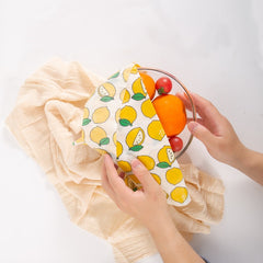 Cotton beeswax fresh-keeping cloth with colorful patterns, reusable food wrap for eco-friendly storage, by My Store.