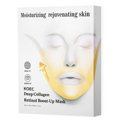 My Store Collagen Lifting Face Mask showing a close-up of the mask's textured surface and packaging.
