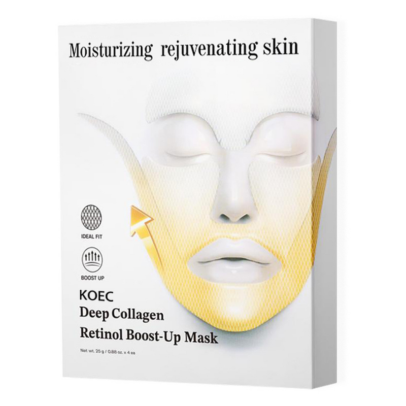 My Store Collagen Lifting Face Mask on a person with a smooth, youthful complexion, demonstrating skincare application.