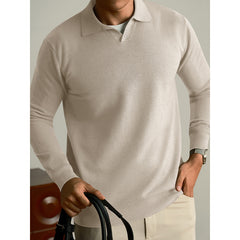 Men's linen casual sweater set for fall and winter, featuring a stylish, comfortable design perfect for cold weather.