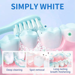 Close-up of My Store YOUBUY Teeth Whitening Brightening Powder in a clear jar with the powder visible inside.