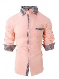 Men's casual long-sleeve shirt from My Store, shown in a relaxed fit with a button-down collar and classic design.