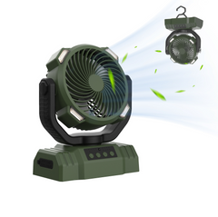 Outdoor household power bank with LED light and camping fan, portable rechargeable device for outdoor activities
