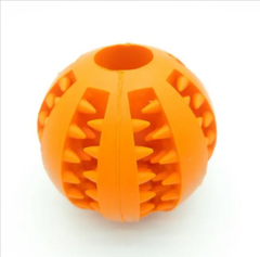 Interactive rubber dog ball slow feeder by My Store, with textured surface and internal compartments for engaging pet play.