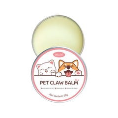 Dog paw and claw care cream in a 50g container, designed to moisturize and protect pet's paw pads and claws.