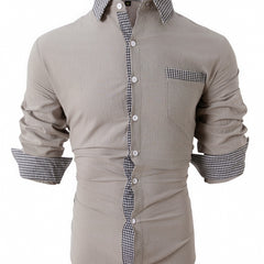 Men's casual long-sleeve shirt from My Store, featuring a comfortable fit and classic design, shown in a relaxed style.