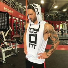 Men's sleeveless hoodie from My Store, casual summer sleeveless hoodie with a relaxed fit and lightweight fabric.