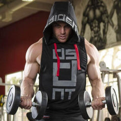Men's sleeveless hoodie from My Store, lightweight summer sleeveless hoodie with hood and casual fit, ideal for warm weather wear.