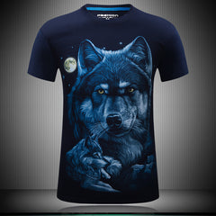 Unisex Wolf Design 3D T-shirt featuring a bold wolf graphic, perfect for casual wear, from My Store.