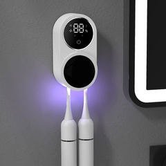 UV toothbrush sanitizer from My Store displaying a compact device with UV light for toothbrush cleaning.