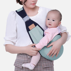 My Store shoulder baby carrier sling with adjustable straps and padded support for comfortable carrying of infants.