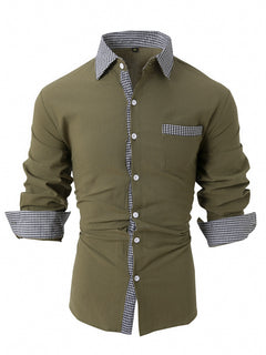 Men's casual long-sleeve shirt from My Store, featuring a button-down design and classic fit in a versatile color.