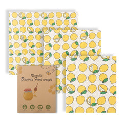 Cotton beeswax fresh-keeping cloth with colorful beeswax pattern, used for wrapping food and preserving freshness.