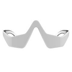 Wireless eye massager from My Store with ergonomic design, showing soft silicone cushions and control buttons for relaxing eye therapy.