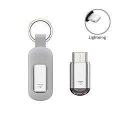 My Store Type-C Micro USB IR remote control mini adapter connected to a smartphone, enabling remote control via a mobile app.