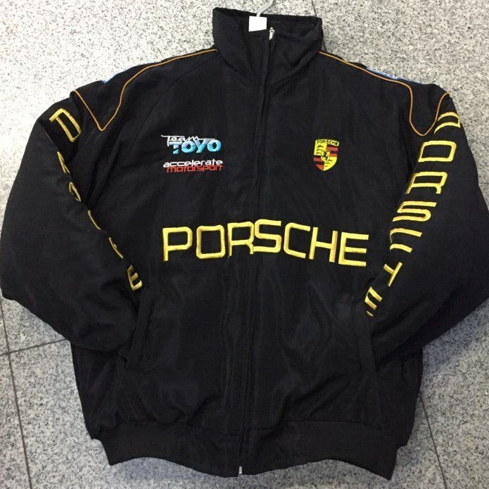 Vintage F1 Racing jacket with embroidered details, casual outerwear in classic style, featuring racing-inspired design.