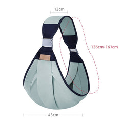 My Store shoulder baby carrier sling with adjustable straps and padded support, designed for comfortable baby wearing.