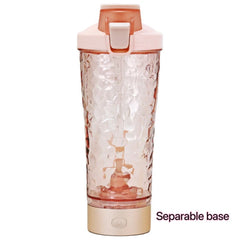 Electric portable whey protein shaker bottle by My Store with a sleek design and mixing lid for smooth shakes