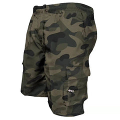 Men's athletic workwear casual shorts by My Store, shown in lightweight fabric with an elastic waistband and side pockets.