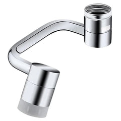 My Store 1080° rotatable faucet extender attached to a standard kitchen faucet, allowing flexible water direction.