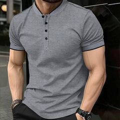 Men's versatile casual short-sleeve top from My Store, featuring a comfortable fit and simple design, shown in a neutral color.