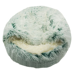 Soft 2-in-1 pet bed with plush cushioning and removable cover, ideal for cats and small dogs, from My Store.