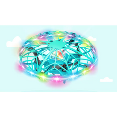 Smart induction flying ball toy by My Store, showcasing a glowing, hovering remote-controlled ball in action against a dark background.