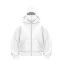 Men's hooded zip-up baseball jacket in navy with front pockets, casual athletic style, by My Store.