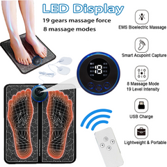 Rechargeable foot massage pad from My Store with textured surface for soothing foot therapy and relaxation.