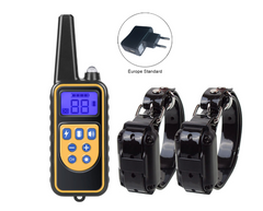 Ultrasonic anti-bark dog training collar by My Store showing the adjustable collar and ultrasonic emitter for training purposes.