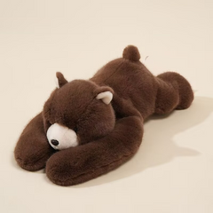 Colorful plush stuffed toy set featuring panda, koala, sloth, dinosaur, bear, and little panda soft dolls for kids.