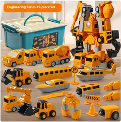 Magnetic engineering car toy with colorful magnetic parts and detailed design, ideal for educational STEM play.