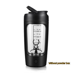 Electric portable whey protein shaker bottle by My Store with a sleek design and mixing mechanism for fitness enthusiasts