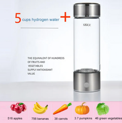 Hydrogen water cup by My Store with sleek design, transparent body, and lid for portable hydrogen-rich water drinking.