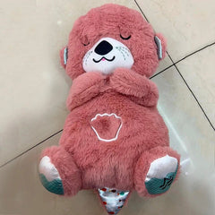Soft Breathing Bear Soothing Plush by My Store with gentle features, perfect for comforting and calming children.
