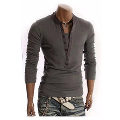 British style men's V-neck T-shirt by My Store, featuring a classic V-neck design and casual fit in the image.