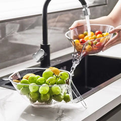 Heat guard kitchen drainage basket by My Store with stainless steel mesh for preventing clogs and protecting hands during dishwashing
