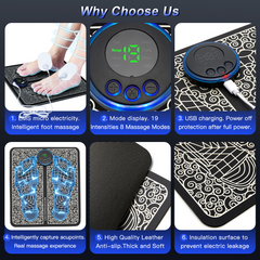 Rechargeable foot massage pad by My Store showing the compact, textured surface designed for soothing foot relaxation.