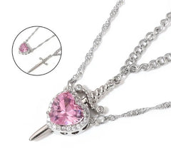 Silver Love Dagger necklace by My Store featuring a detailed dagger pendant on a delicate chain.