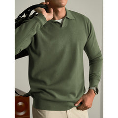 Linen casual men's sweater set for fall and winter, stylish and comfortable, featuring neutral tones and relaxed fit.