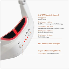 Red Light Eye Massager from My Store showing a sleek, handheld device with red LED lights for eye relaxation and rejuvenation.
