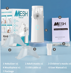 Handheld portable nebulizer for asthma inhalation, compact medical device for respiratory relief.